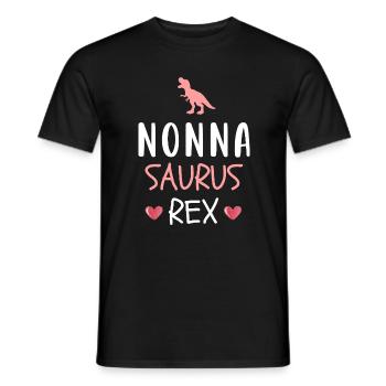 Nonnasaurus Rex - Cute Nonna Dinosaur - Men's T-Shirt - black - Front - AI Model Male 178 light (178cm)