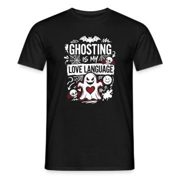 L’horreur de la fantôme est mon langage de l’amour - T-shirt homme - noir - Devant - AI Model Male 178 light (178cm)