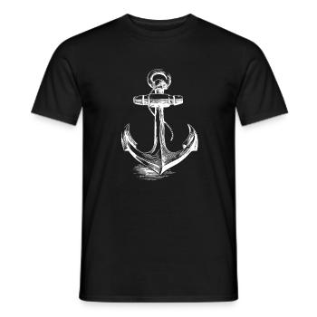 Nautical Anchor Sketch - Men's T-Shirt - black - Front - AI Model Male 178 light (178cm)