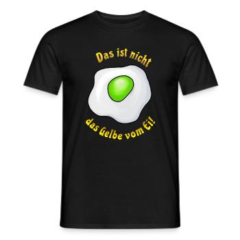 Das ist nicht das Gelbe vom Ei! - Wortwitz-Design - Männer T-Shirt - Schwarz - Vorne - AI Model Male 178 light (178cm)