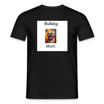 Feu couleur de la Maman Bulldog - T-shirt homme - noir - Devant - AI Model Male 178 light (178cm)