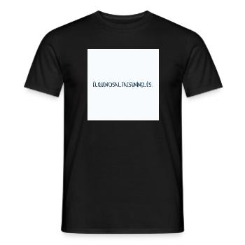 Él que no salta es un inglés - WM Schrift - Männer T-Shirt - Schwarz - Vorne - AI Model Male 178 light (178cm)