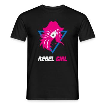 Rebel Girl Bösewicht-Macht - Männer T-Shirt - Schwarz - Vorne - AI Model Male 178 light (178cm)