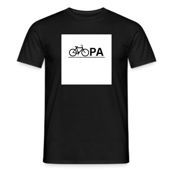 T-shirt vélo pour grand-père - T-shirt homme - noir - Devant - AI Model Male 178 light (178cm)