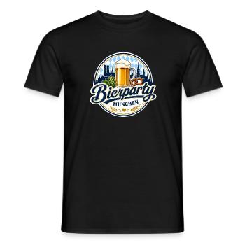 Bierparty München – Bavarian Beer Style 🍺🥨 - Männer T-Shirt - Schwarz - Vorne - AI Model Male 178 light (178cm)