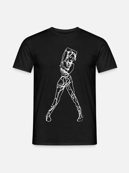 female_line_1 - Männer T-Shirt - Schwarz