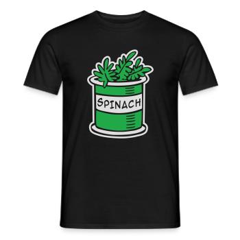 Spinach - Men's T-Shirt - black - Front - AI Model Male 178 light (178cm)