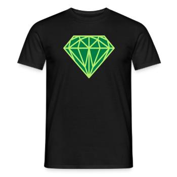 Diamant - T-shirt homme - noir - Devant - AI Model Male 178 light (178cm)