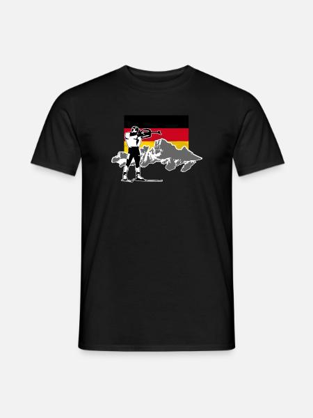 Biathlon - Germany Flag - Männer T-Shirt - Schwarz