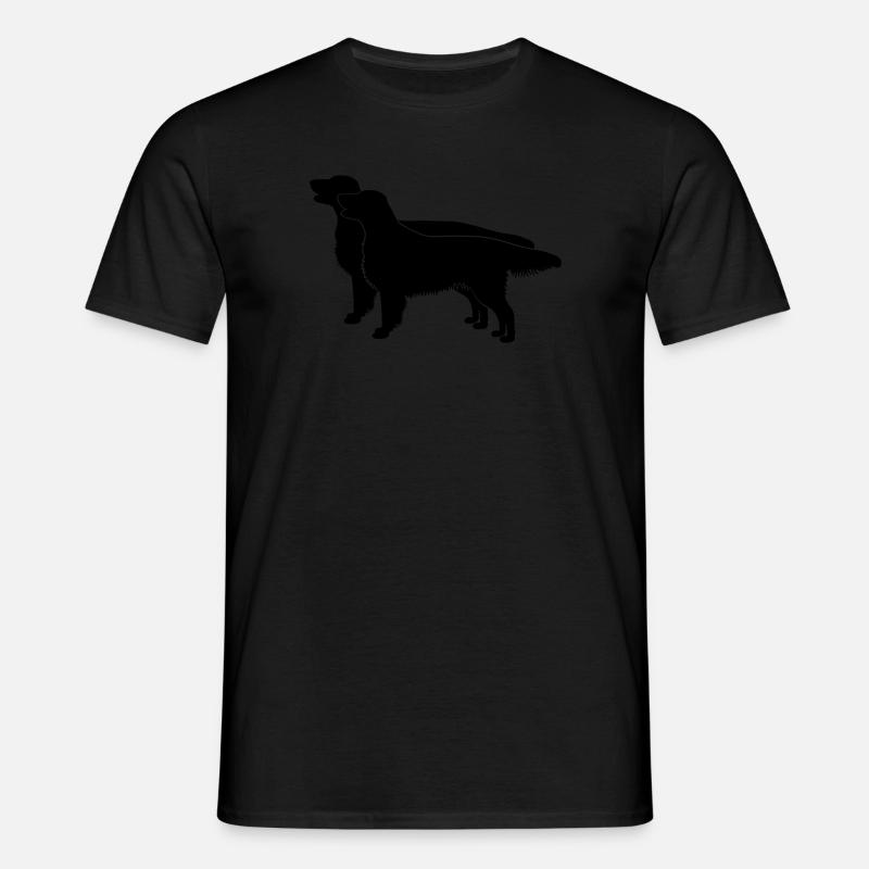 2 Flat Coated Retriever - Männer T-Shirt - Schwarz
