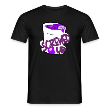 Cough Syrup Codeine Lean Double Cup Screwed Up - Men's T-Shirt - black - Front - AI Model Male 178 light (178cm)