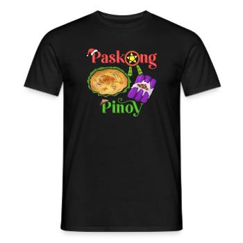 Paskong Pinoy Weihnachtsdesign für Filipinos - Männer T-Shirt - Schwarz - Vorne - AI Model Male 178 light (178cm)