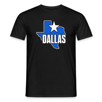Conception de carte Dallas Texas pour les fiers Dallasites - T-shirt homme - noir - Devant - AI Model Male 178 light (178cm)