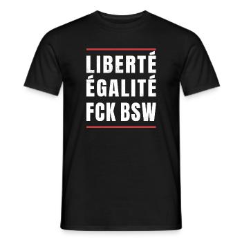 Anti Populismus Statement Design - Männer T-Shirt - Schwarz - Vorne - AI Model Male 178 light (178cm)