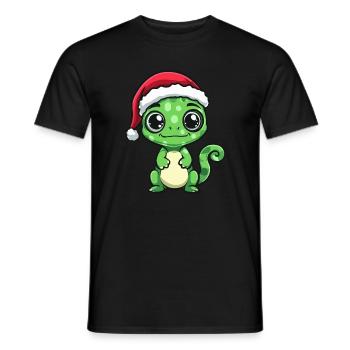 Sloth Christmas - Men's T-Shirt - black - Front - AI Model Male 178 light (178cm)