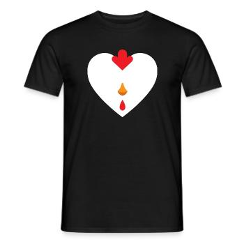 Hühnerherz-Design für Hühnerfans - Männer T-Shirt - Schwarz - Vorne - AI Model Male 178 light (178cm)