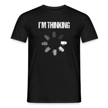 I Think - Beer Loading - Men's T-Shirt - black - Front - AI Model Male 178 light (178cm)