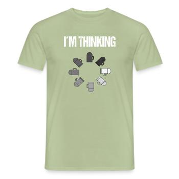 I Think - Beer Loading - Men's T-Shirt - sage - Front - AI Model Male 178 light (178cm)