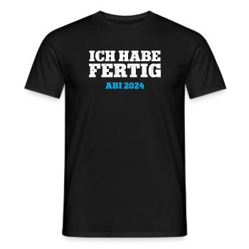 Abi 2024 Schulabschluss Abitur Abschluss Erledigt - Männer T-Shirt - Schwarz - Vorne - AI Model Male 178 light (178cm)