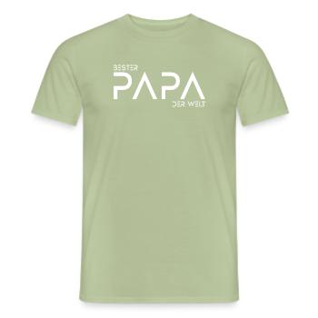 Bester Papa der Welt - Männer T-Shirt - Sage - Vorne - AI Model Male 178 light (178cm)
