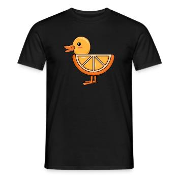 Design orange canard pour les amateurs de canards - T-shirt homme - noir - Devant - AI Model Male 178 light (178cm)