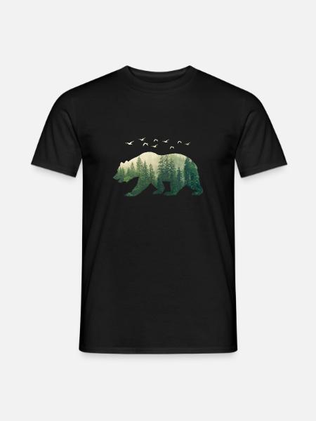 Bear - Nature - Men's T-Shirt - black