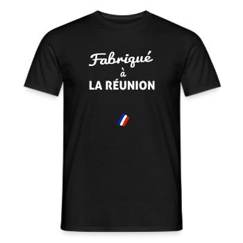 LA REUNION - T-shirt homme - noir - Devant - AI Model Male 178 light (178cm)