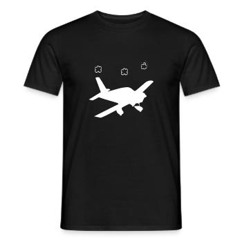 plane - Men's T-Shirt - black - Front - AI Model Male 178 light (178cm)