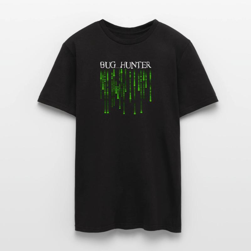 Bug Hunter - Bugs du code source vert néon T-shirt Homme
