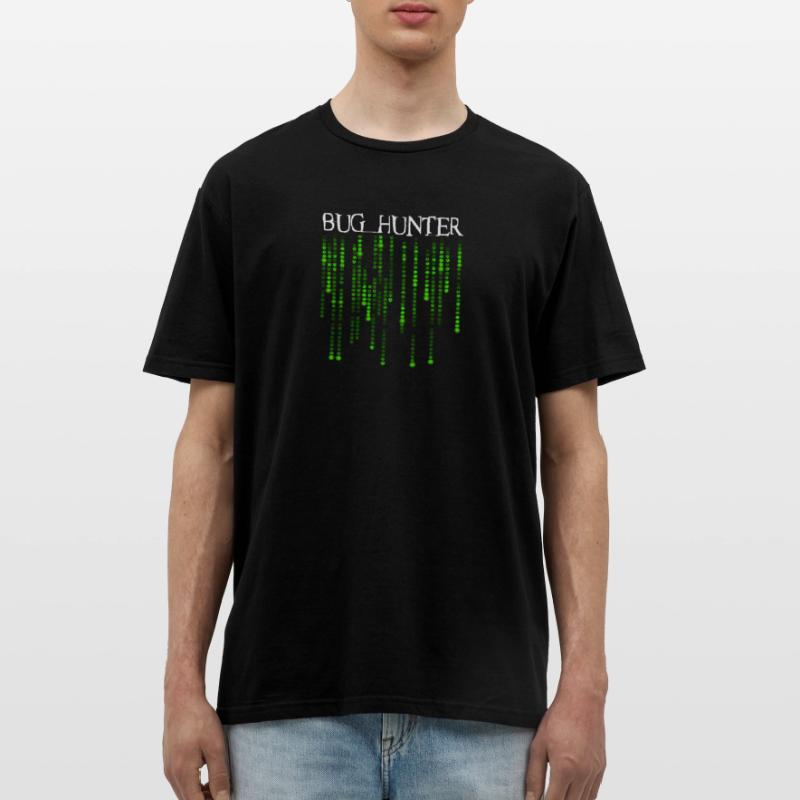 Bug Hunter - Neon Green Source Code Bugs Men's T-Shirt
