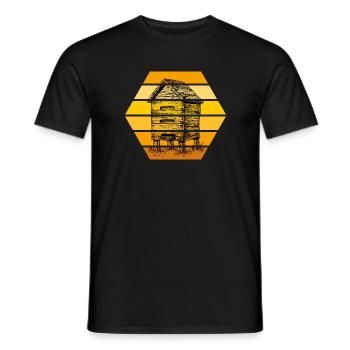 Imker Bienenkasten Hobbyimker Bienenvolk - Männer T-Shirt - Schwarz - Vorne - AI Model Male 178 light (178cm)