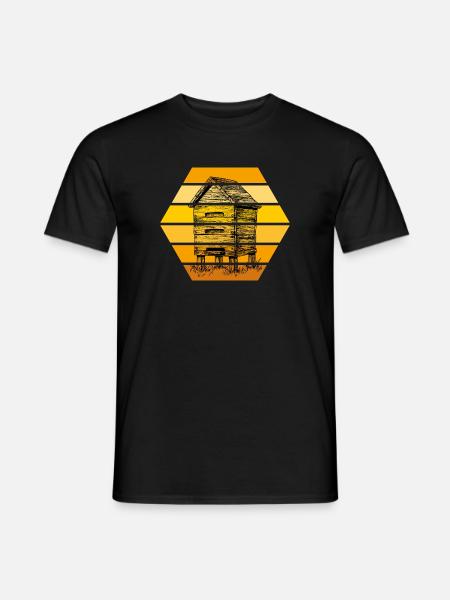 Imker Bienenkasten Hobbyimker Bienenvolk - Männer T-Shirt - Schwarz