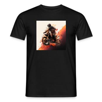 Motocross hero: show your love for off-road. - Men's T-Shirt - black - Front - AI Model Male 178 light (178cm)