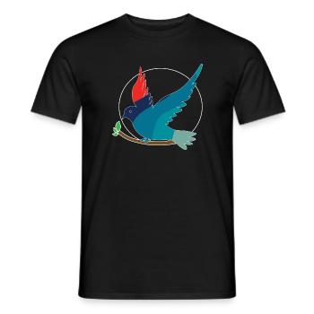Pigeon Peace Design für Taubenliebhaber - Männer T-Shirt - Schwarz - Vorne - AI Model Male 178 light (178cm)