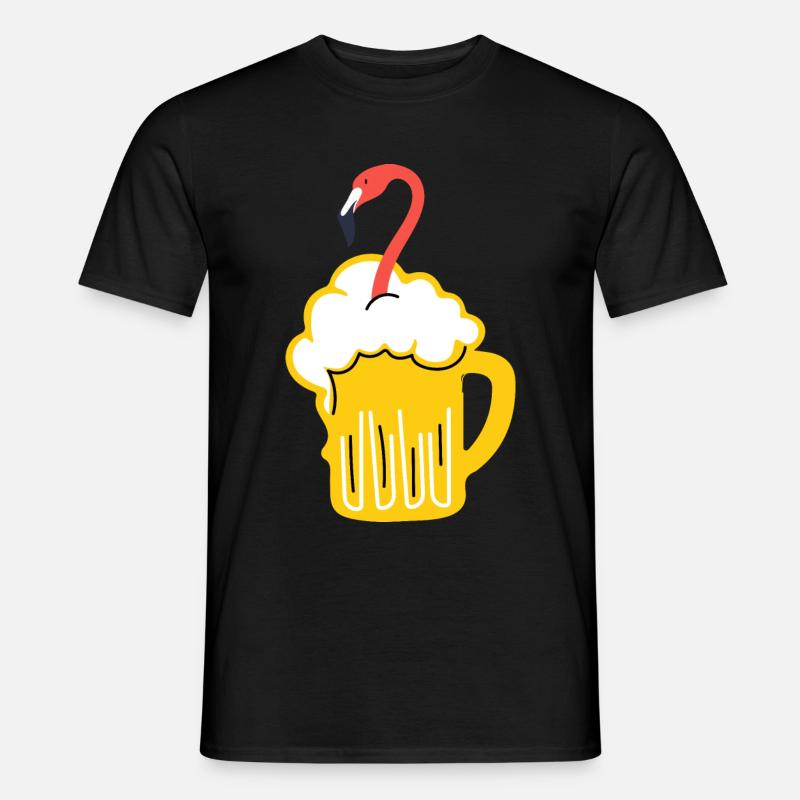 Flamingo - Männer T-Shirt - Schwarz