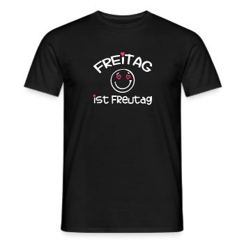 Sprüche für die Arbeit - Freitag ist Freutag - Männer T-Shirt - Schwarz - Vorne - AI Model Male 178 light (178cm)