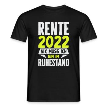 Rente 2022 - Geschenkidee zum Ausstand - Männer T-Shirt - Schwarz - Vorne - AI Model Male 178 light (178cm)