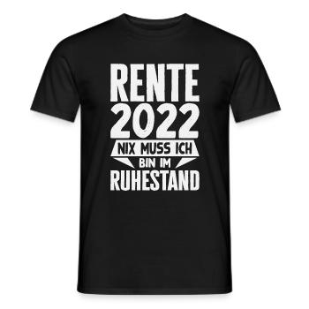Rente 2022 - Geschenkidee zum Ausstand - Männer T-Shirt - Schwarz - Vorne - AI Model Male 178 light (178cm)