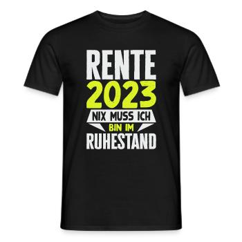 Rente 2023 - Geschenkidee zum Ausstand - Männer T-Shirt - Schwarz - Vorne - AI Model Male 178 light (178cm)