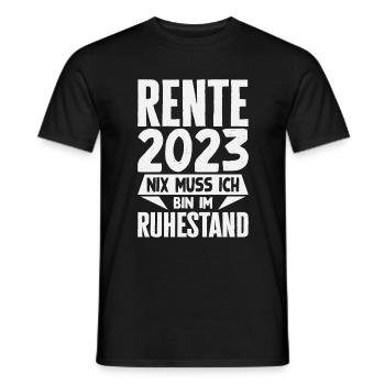 Rente 2023 - Geschenkidee zum Ausstand - Männer T-Shirt - Schwarz - Vorne - AI Model Male 178 light (178cm)