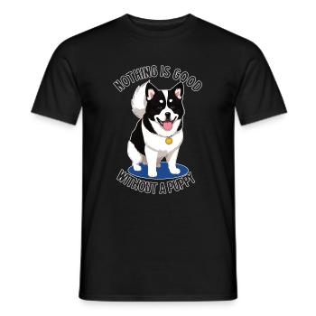 Nothing is good without a puppy - 2 - Men's T-Shirt - black - Front - AI Model Male 178 light (178cm)