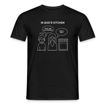 Texas Weather Cooking Design für stolze Texaner - Männer T-Shirt - Schwarz - Vorne - AI Model Male 178 light (178cm)