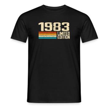 Jahrgang 1983 - Jahrgang 1983 Retro Geburtstag - Männer T-Shirt - Schwarz - Vorne - AI Model Male 178 light (178cm)