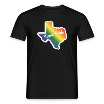 Carte arc-en-ciel par Texas Design for Proud LGBT+ - T-shirt homme - noir - Devant - AI Model Male 178 light (178cm)