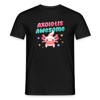 Axolotls Fantastisches Design für Axolotl Fans - Männer T-Shirt - Schwarz - Vorne - AI Model Male 178 light (178cm)