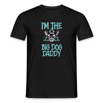 Dog dad father's day "I am the big dog dad" - Men's T-Shirt - black - Front - AI Model Male 178 light (178cm)