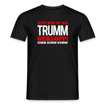 JETZ WEED OP DE TRUMM... - Männer T-Shirt - Schwarz - Vorne - AI Model Male 178 light (178cm)