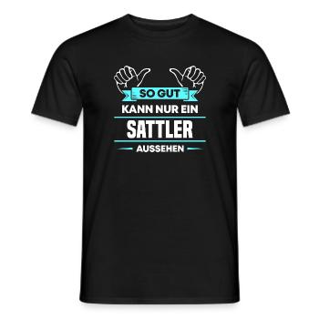 Sattler Design für stolze Handwerker - Männer T-Shirt - Schwarz - Vorne - AI Model Male 178 light (178cm)