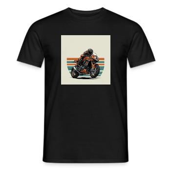 The art of motorcycling - Men's T-Shirt - black - Front - AI Model Male 178 light (178cm)