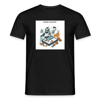 The Art of Making Money: Paths to Prosperity - Men's T-Shirt - black - Front - AI Model Male 178 light (178cm)